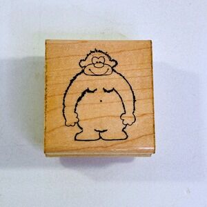 DOTS Vintage Gorilla Rubber Stamp Wood Mounted G 121 Monkey Ape Animal Craft